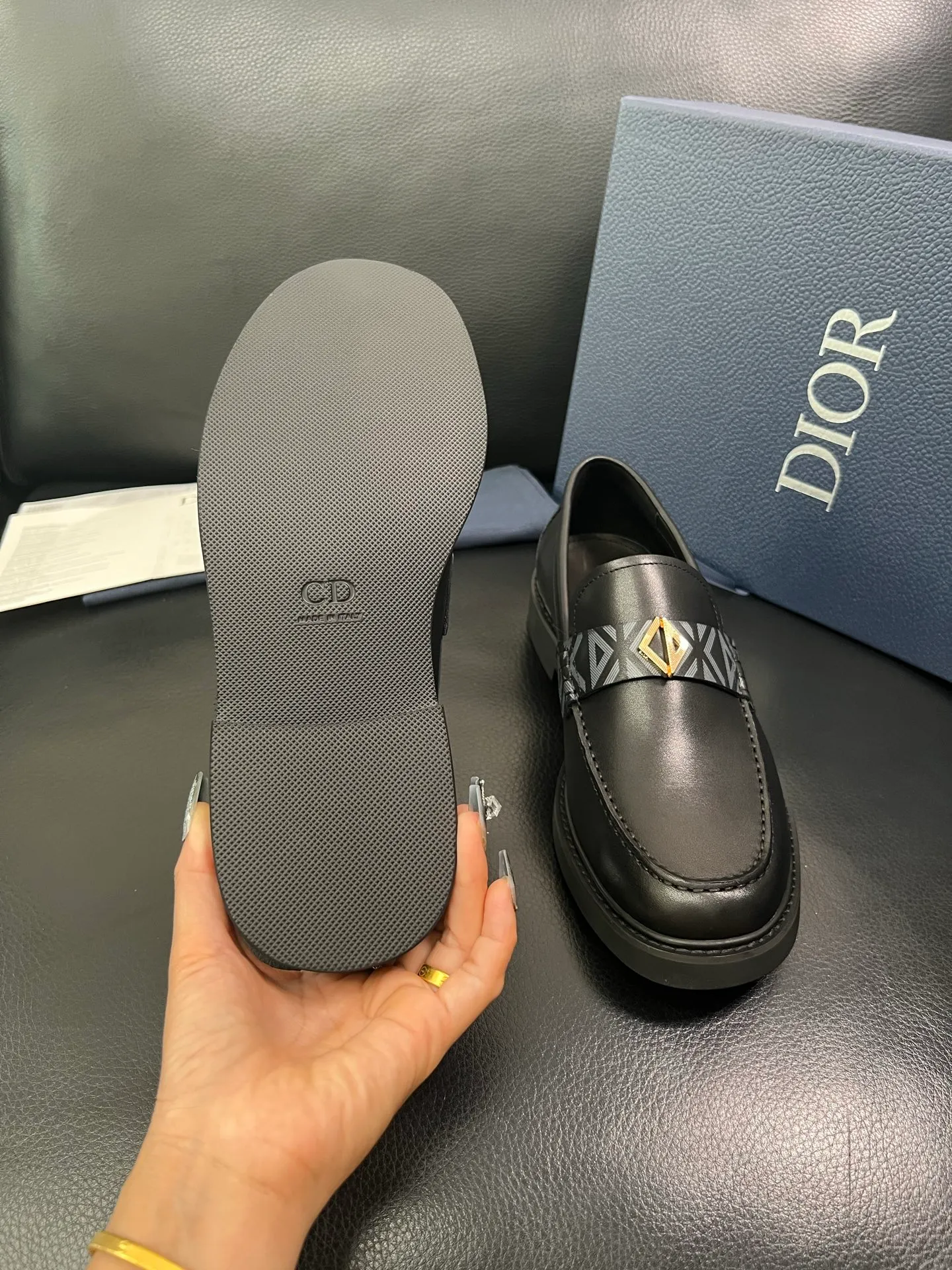 Men's men's shoes💰860 Dior top crafts Dior counter synchronization, original factory configuration, original cowhide fabric imported from Italy, breathable and comfortable imported water-dyed cow lining, sole: original factory special supply original sole super comfortable, original factory with single goods high quality, you can enter and exit the counter at will, welcome to compare counter synchronization, code number 39-44 (order 38 45) 85853